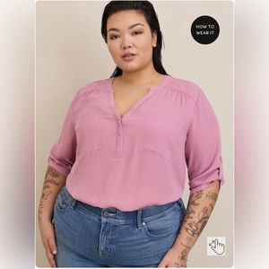 Harper Georgette Pullover 3/4 Sleeve Blouse